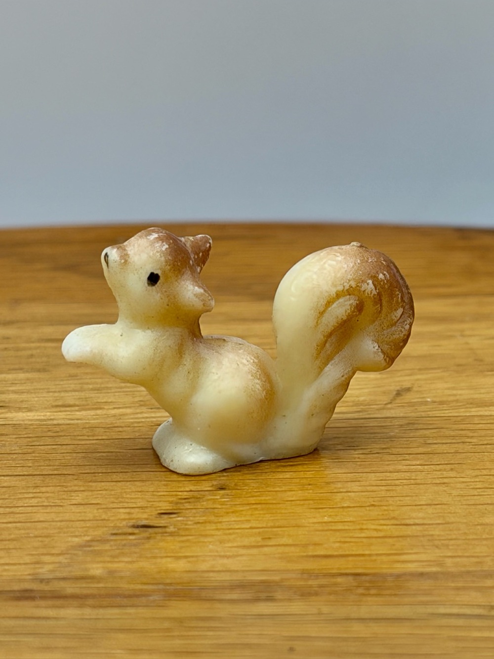 Vintage Small Celluloid Plastic Brown Tan Squirrel Figurine Trinket Shelf Doll